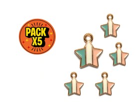 Dije Esmaltado Estrellas Multicolor